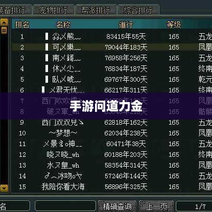 手游问道力金深度解析-图1