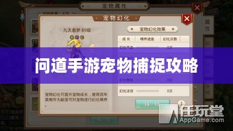 问道手游宠物捕捉攻略,轻松掌握捕捉技巧全解析-图1 问道手游宠物捕捉攻略,轻松掌握捕捉技巧全解析-图1