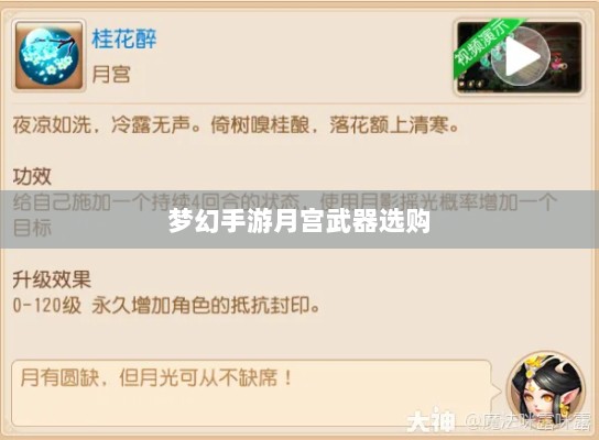 梦幻手游月宫武器选购攻略-图1