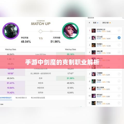 手游中剑魔的克制职业解析-图1 手游中剑魔的克制职业解析-图1