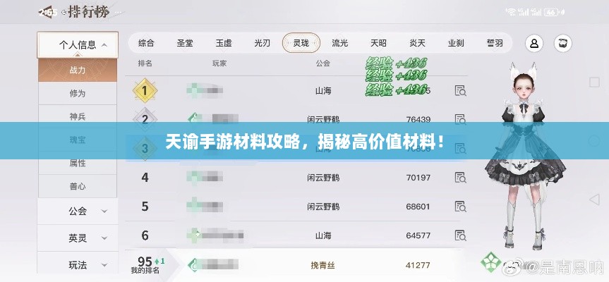 天谕手游材料攻略,揭秘高价值材料!-图1 天谕手游材料攻略,揭秘高价值材料!-图1