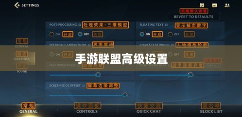 手游联盟高级设置探索，提升游戏体验的高级功能详解-图1