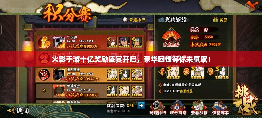 火影手游十亿奖励盛宴开启，豪华回馈等你来赢取！-图1