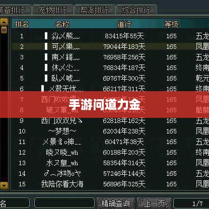 手游问道力金深度解析-图1
