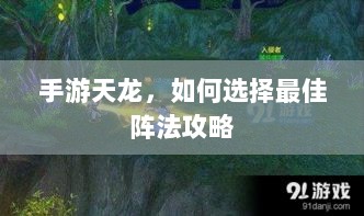 手游天龙,如何选择最佳阵法攻略-图1 手游天龙,如何选择最佳阵法攻略-图1