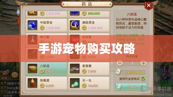 手游中宠物购买与体验攻略-图1