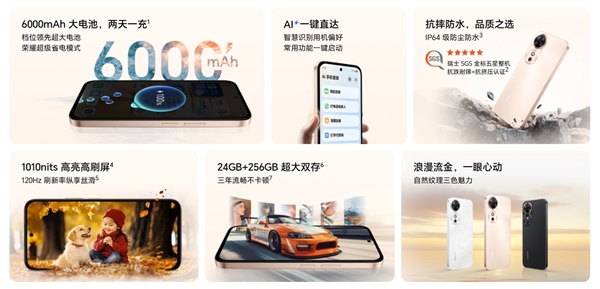 荣耀畅玩60/60m发布,1199元起,配备6000mAh大电池,充一次用两天!-图3 荣耀畅玩60/60m发布,1199元起,配备6000mAh大电池,充一次用两天!-图3