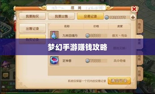 梦幻手游69级赚钱攻略详解-图1