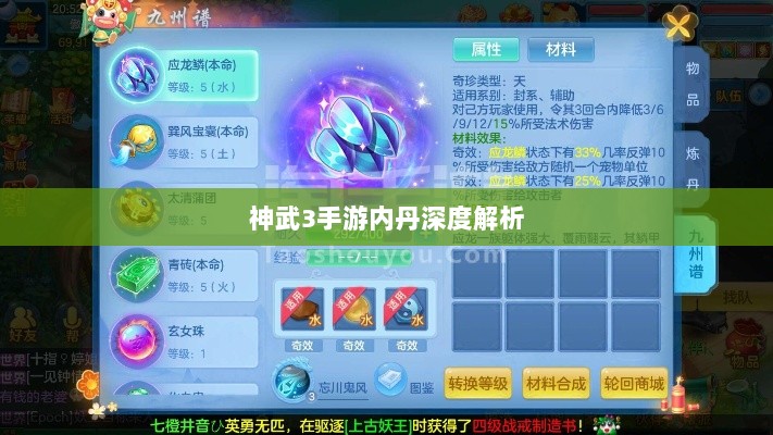 神武3手游内丹深度解析-图1 神武3手游内丹深度解析-图1
