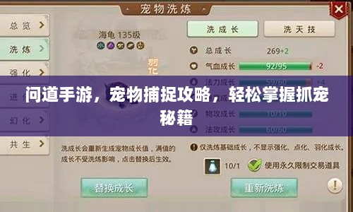 问道手游，宠物捕捉攻略，轻松掌握抓宠秘籍-图1