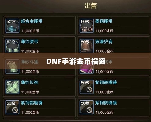DNF手游金币投资与囤货策略深度解析-图1