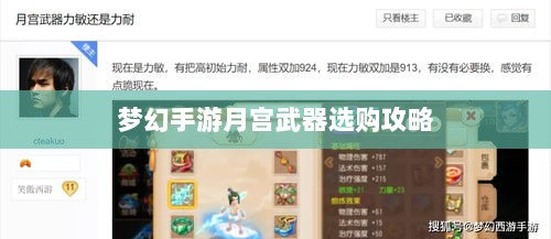 梦幻手游月宫武器选购攻略-图1 梦幻手游月宫武器选购攻略-图1