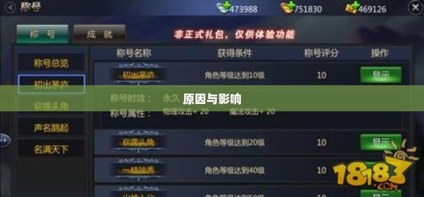 手游缺乏称号系统，探究原因与影响-图1