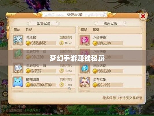 梦幻手游69级赚钱秘籍，解锁游戏经济致富之道-图1