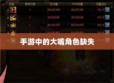 手游中的大嘴角色缺失,探究原因与影响-图1 手游中的大嘴角色缺失,探究原因与影响-图1