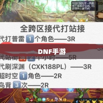 DNF手游，是否可以代练的探讨与解析-图1
