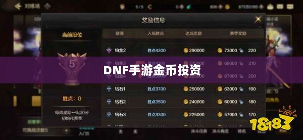 DNF手游金币投资与囤货策略深度解析-图1