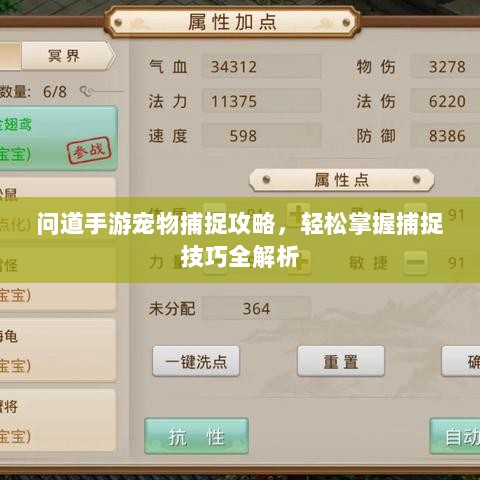 问道手游宠物捕捉攻略，轻松掌握捕捉技巧全解析-图1