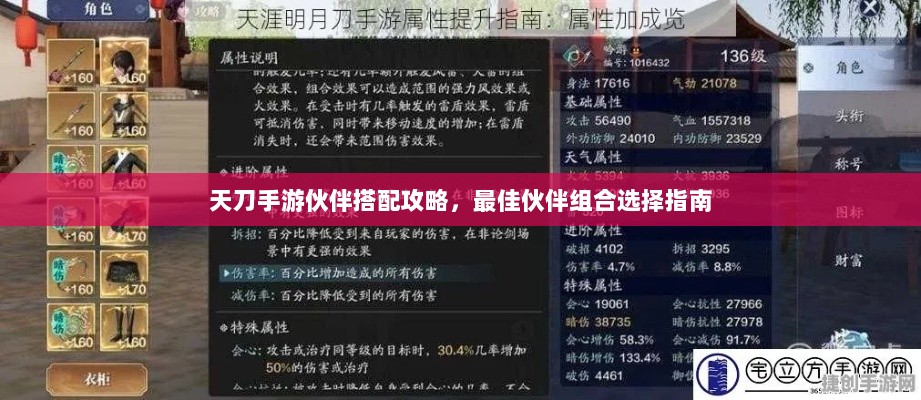 天刀手游伙伴搭配攻略，最佳伙伴组合选择指南-图1