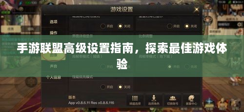手游联盟高级设置指南，探索最佳游戏体验-图1