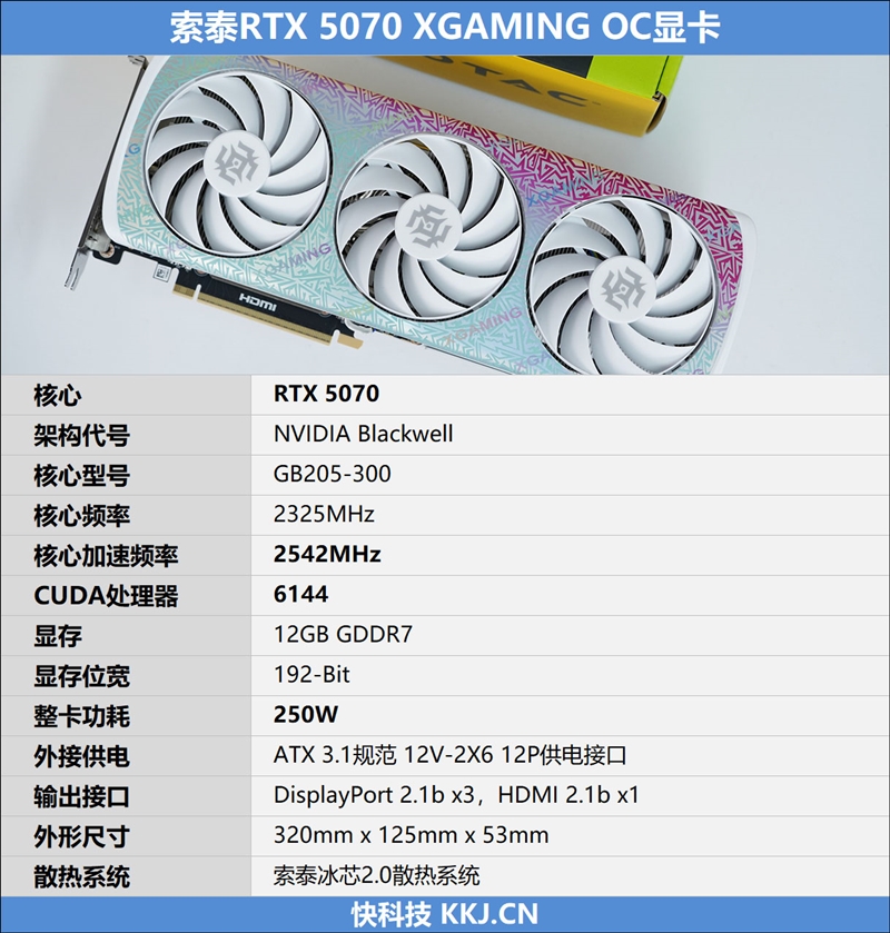 索泰RTX 5070 XGAMING OC显卡评测,游戏利器与独特外观的双重魅力-图2 索泰RTX 5070 XGAMING OC显卡评测,游戏利器与独特外观的双重魅力-图2