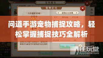 问道手游宠物捕捉攻略,轻松掌握捕捉技巧全解析-图1 问道手游宠物捕捉攻略,轻松掌握捕捉技巧全解析-图1