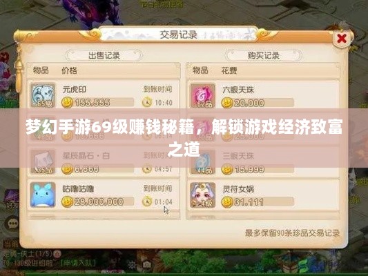 梦幻手游69级赚钱秘籍,解锁游戏经济致富之道-图1 梦幻手游69级赚钱秘籍,解锁游戏经济致富之道-图1