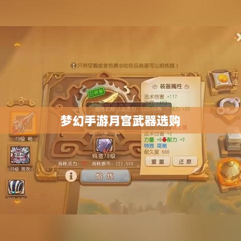 梦幻手游月宫武器选购攻略-图1 梦幻手游月宫武器选购攻略-图1