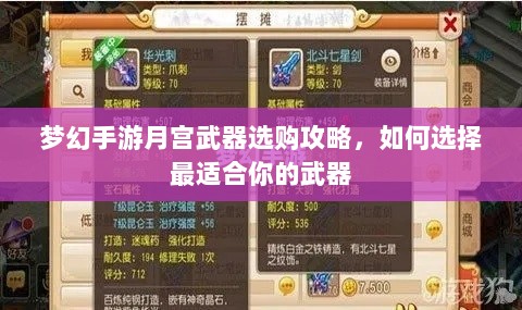 梦幻手游月宫武器选购攻略，如何选择最适合你的武器-图1