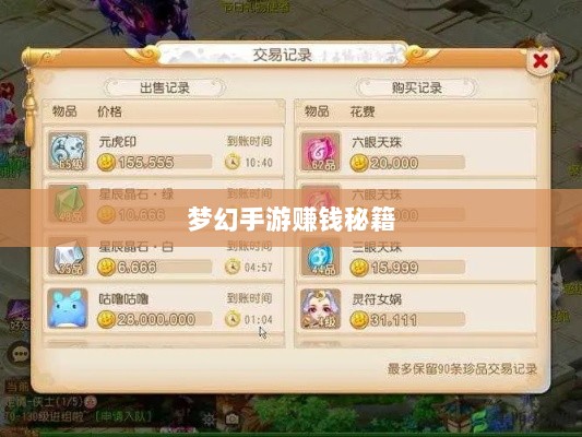 梦幻手游69赚钱秘籍，玩转游戏经济的终极指南-图1