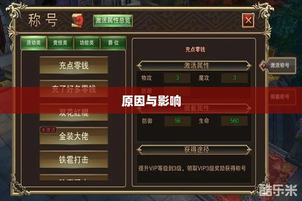 手游缺乏称号系统,探究原因与影响-图1 手游缺乏称号系统,探究原因与影响-图1