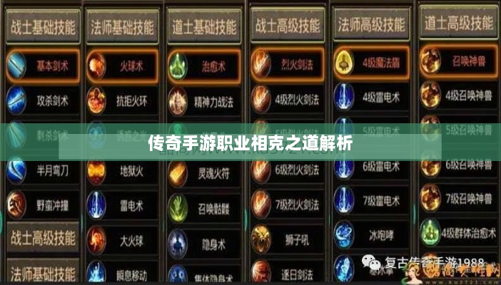 传奇手游职业相克之道解析-图1