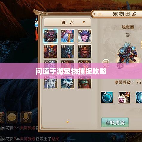 问道手游宠物捕捉攻略,轻松掌握捕捉技巧全解析-图1 问道手游宠物捕捉攻略,轻松掌握捕捉技巧全解析-图1
