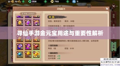 寻仙手游金元宝用途与重要性解析-图1 寻仙手游金元宝用途与重要性解析-图1