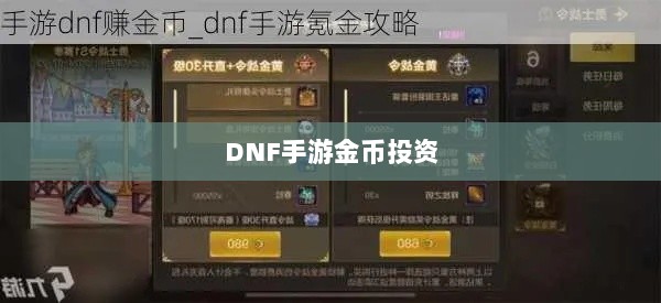DNF手游金币投资与囤货策略深度解析-图1