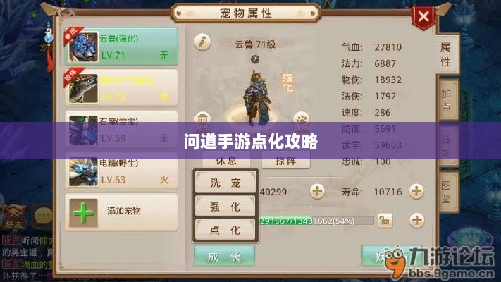 问道手游点化攻略，提升角色实力的巧妙加点方法-图1