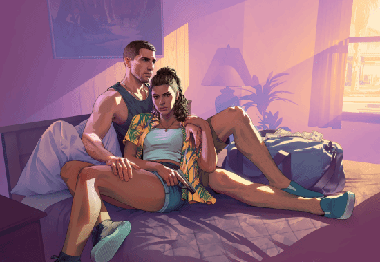 GTA6官网更新男女主角介绍，雌雄大盗超清壁纸亮相-图2
