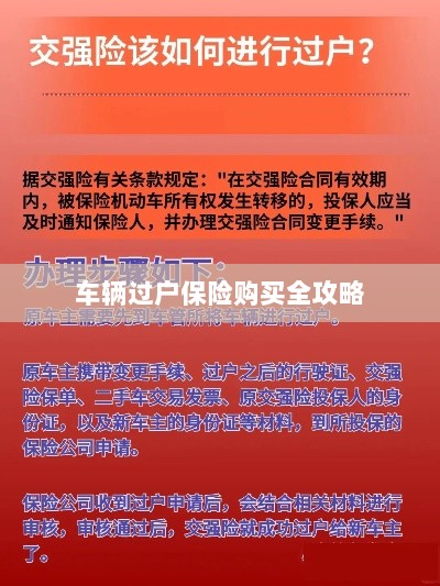 车辆过户保险购买指南,全攻略概览-图1 车辆过户保险购买指南,全攻略概览-图1