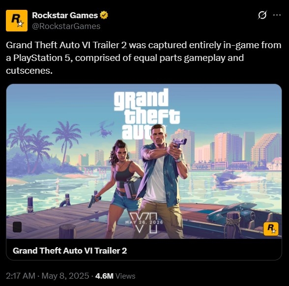GTA 6预告片画面由PS5呈现，新一代游戏视觉盛宴-图2