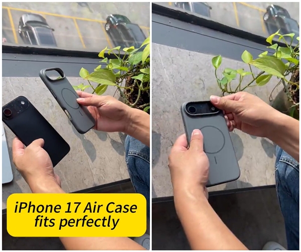 iPhone 17 Air戴壳效果曝光，摄像头凸起显著-图1