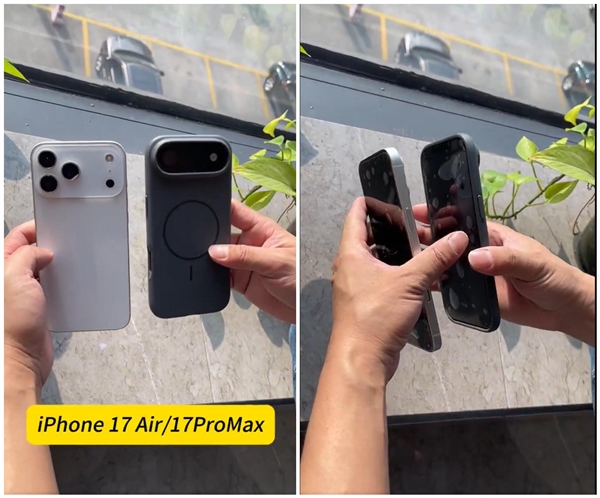 iPhone 17 Air戴壳效果曝光，摄像头凸起显著-图2