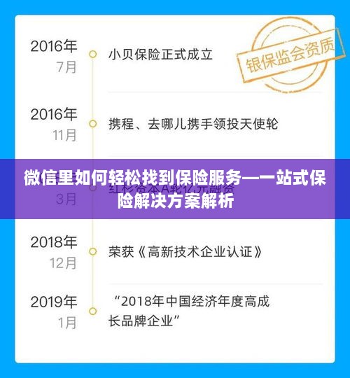 微信内保险服务轻松导航,一站式解决方案详解-图1 微信内保险服务轻松导航,一站式解决方案详解-图1