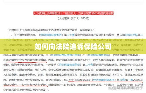 保险公司追诉指南，如何向法院提起诉讼索赔-图1