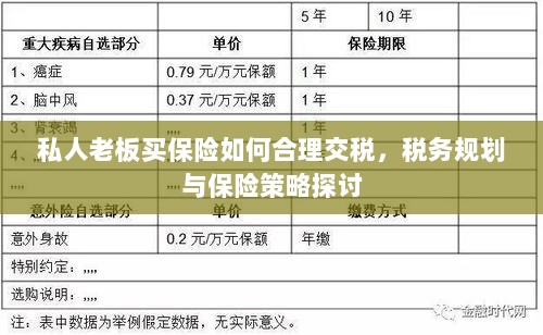 私人老板如何合理交税，税务规划与保险策略探讨指南-图1
