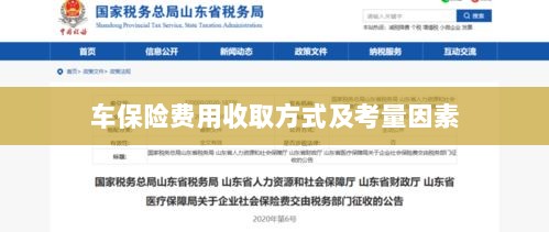 车辆保险费用收取方式及考量因素详解-图1
