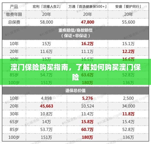 澳门保险购买攻略,轻松了解澳门保险购买流程-图1 澳门保险购买攻略,轻松了解澳门保险购买流程-图1
