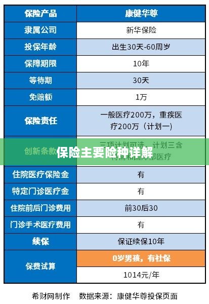 保险主要险种详解概览-图1