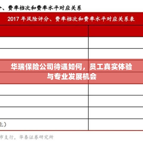 华瑞保险公司员工待遇、真实体验与专业发展探究-图1 华瑞保险公司员工待遇、真实体验与专业发展探究-图1