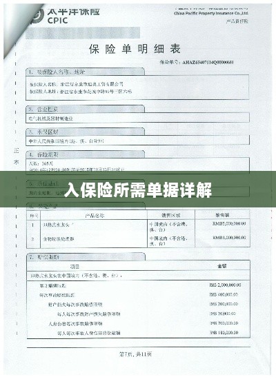 入保险必备单据解析-图1