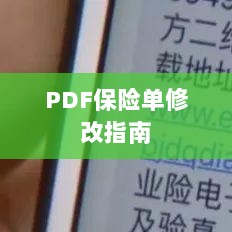 PDF保险单修改指南详解-图1 PDF保险单修改指南详解-图1